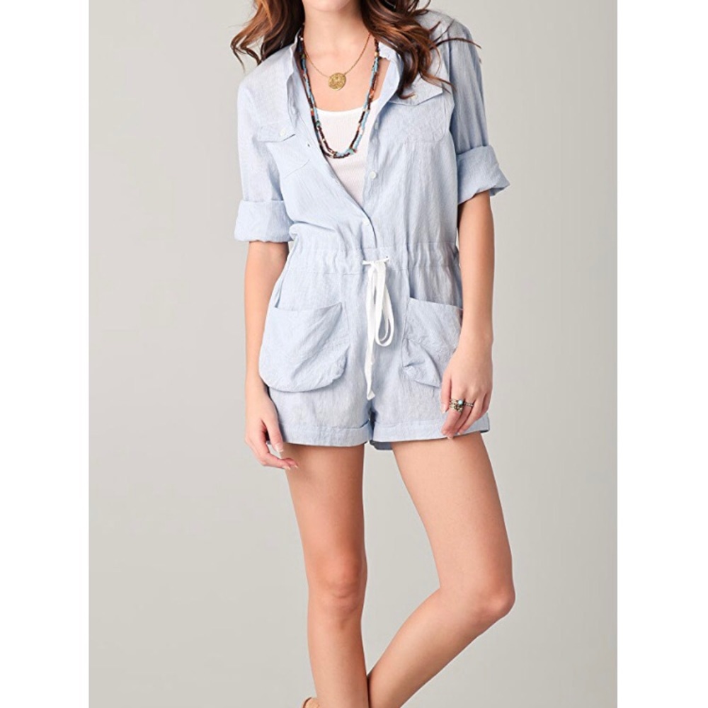 Dallin Chase Fieldston Oxford Striped Romper